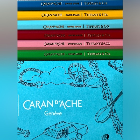✏️ TIFFANY & CO. X CARAN D’ACHE PENCILS & NOTEBOOK & POUCH BUNDLE ✏️ NWT ✏️ - Picture 10 of 16